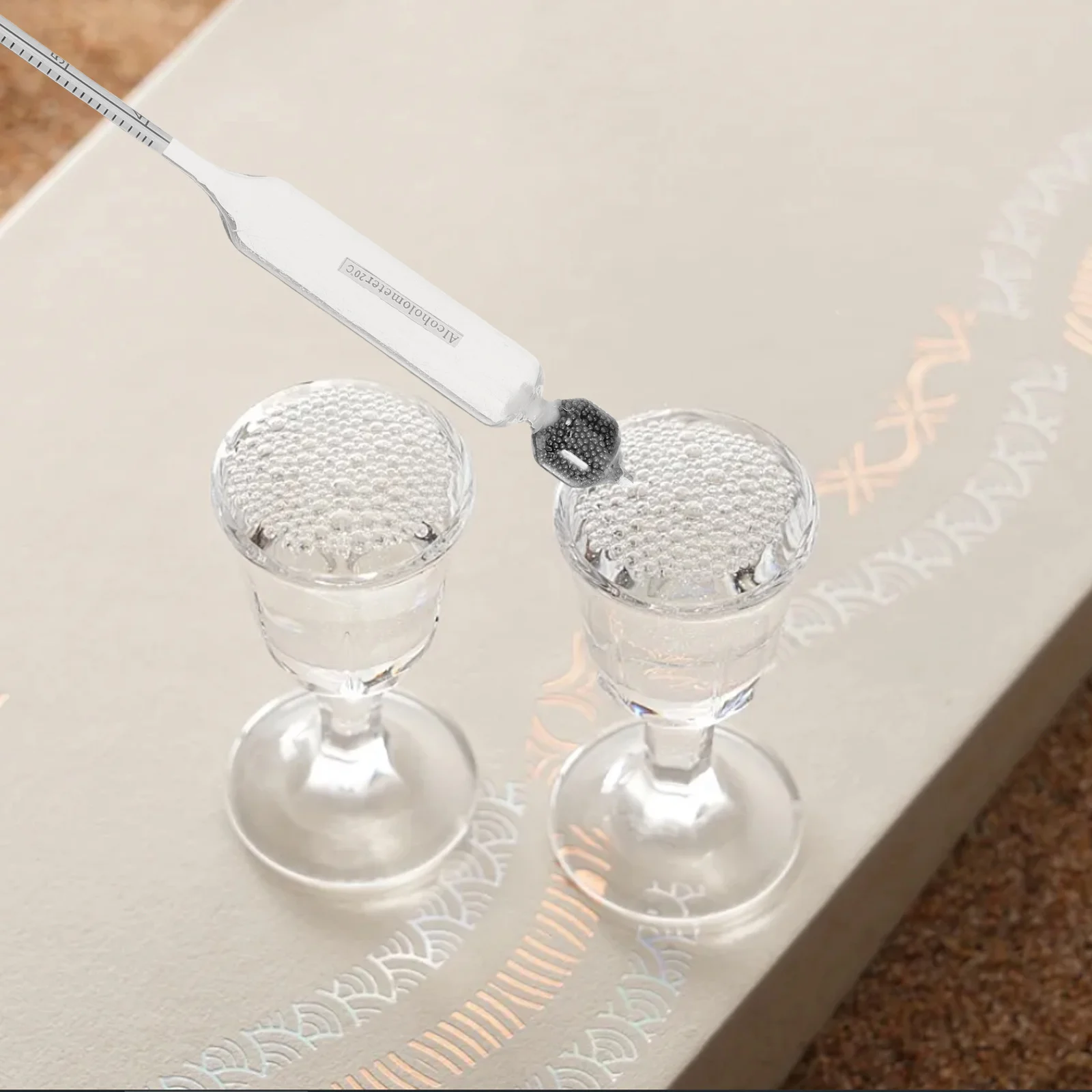 

1 Set Alcohol Hydrometer Triple Scale Tester For Wine Spirits Proofing Reusable Brewing Equipment Small-Scale Distilling Lab