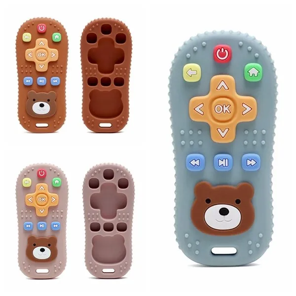 

Animal Silicone Baby Teething Toy Teethers for Babies 6-12 Months Remote Control Shape Teething Toy Boys Girls Baby Chew Toy