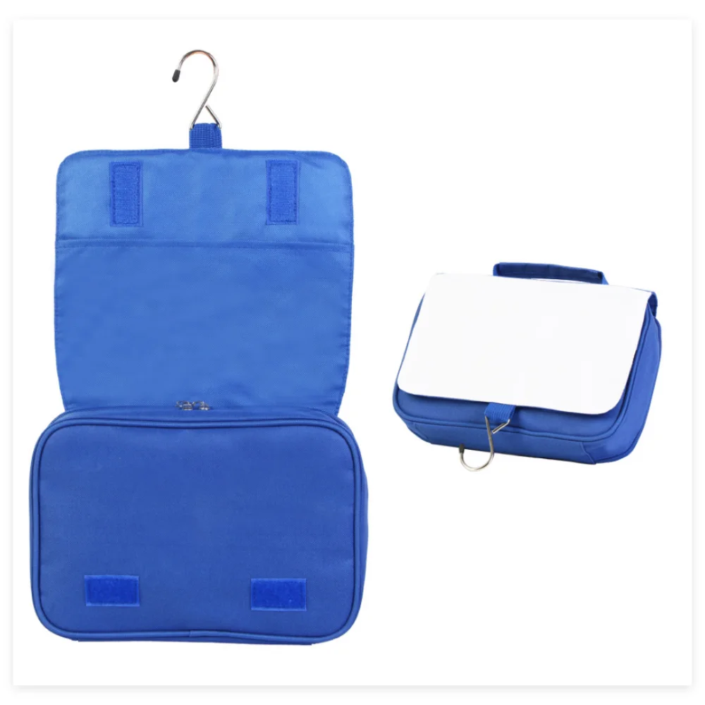 Sublimation Blank Makeup Bags with Hanger for Travel Business Trip Cosmetic Storage Washing Bag For Heat Transfer Print
