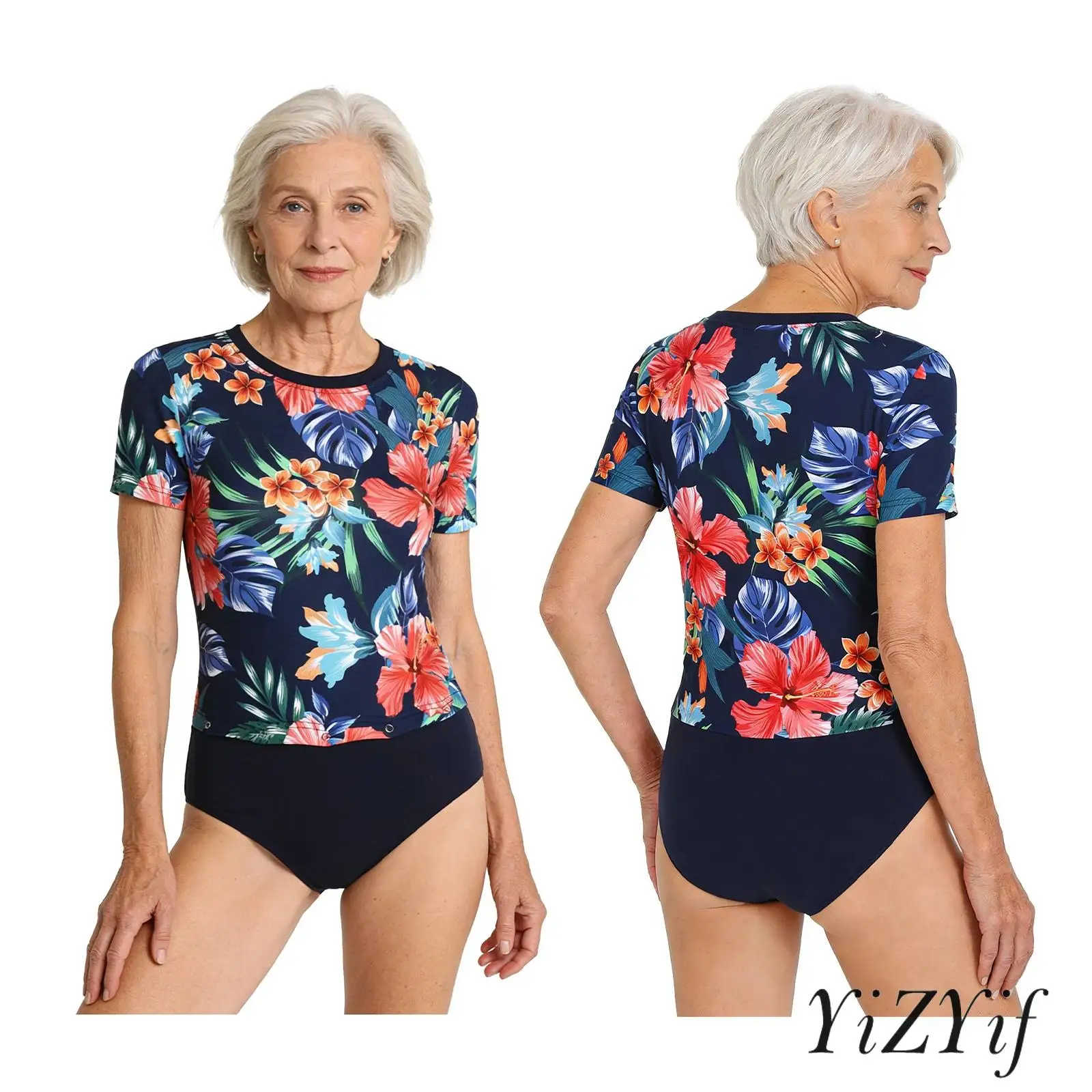 

Womens Versatile Care Jumpsuit with Mixed Textures And Comfort Design Complete Nursing Adaptive Leotard Daily Casual Costume