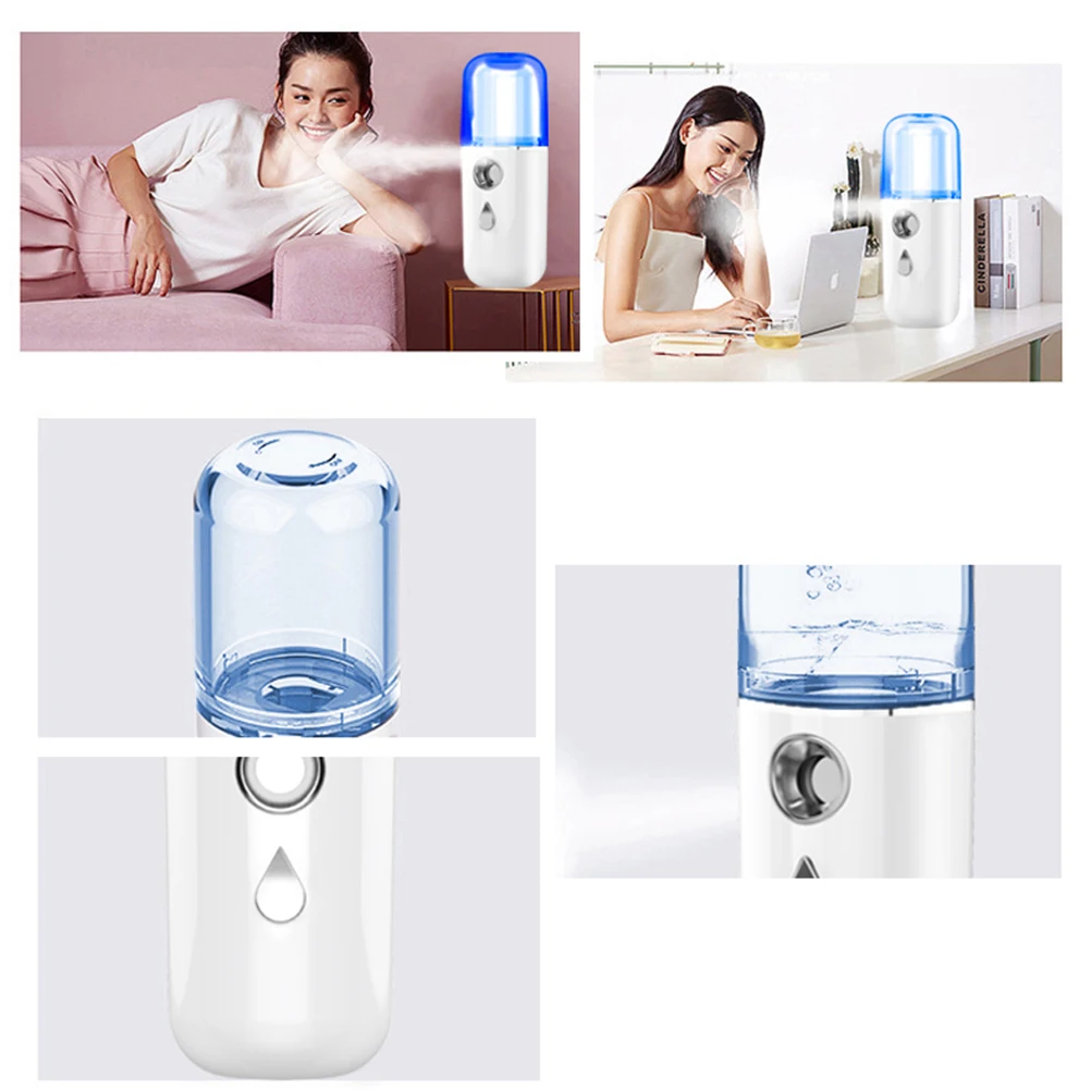 

Portable Humidifier Plastic Replenishment Instrument for Face Handheld Beauty USB Charged Water