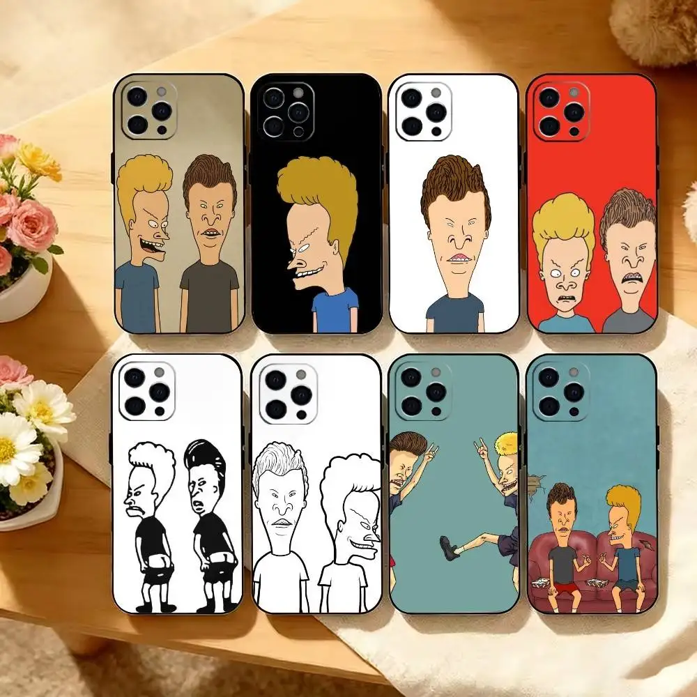 

Beavis & B-Head Phone Case For iPhone 17, 16,15,14,13,12,11 Plus,Pro Max, Others Soft Black Cover