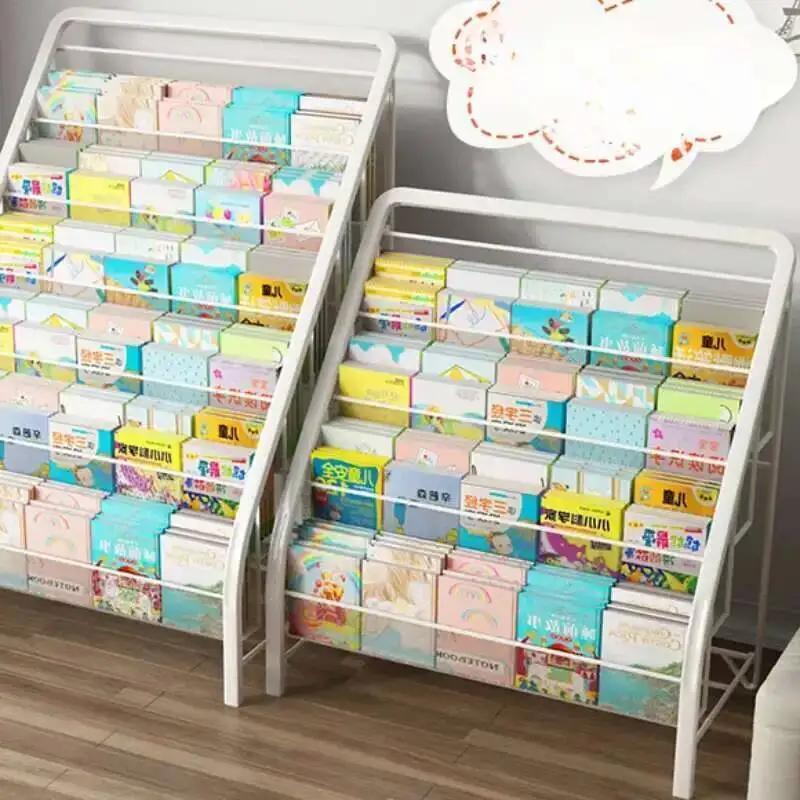 

Room Aesthetic Children Furniture Bookcases Storage Living Cabinet Type Book Magazine Rack Estanteria Habitacion Iron Shelf Home