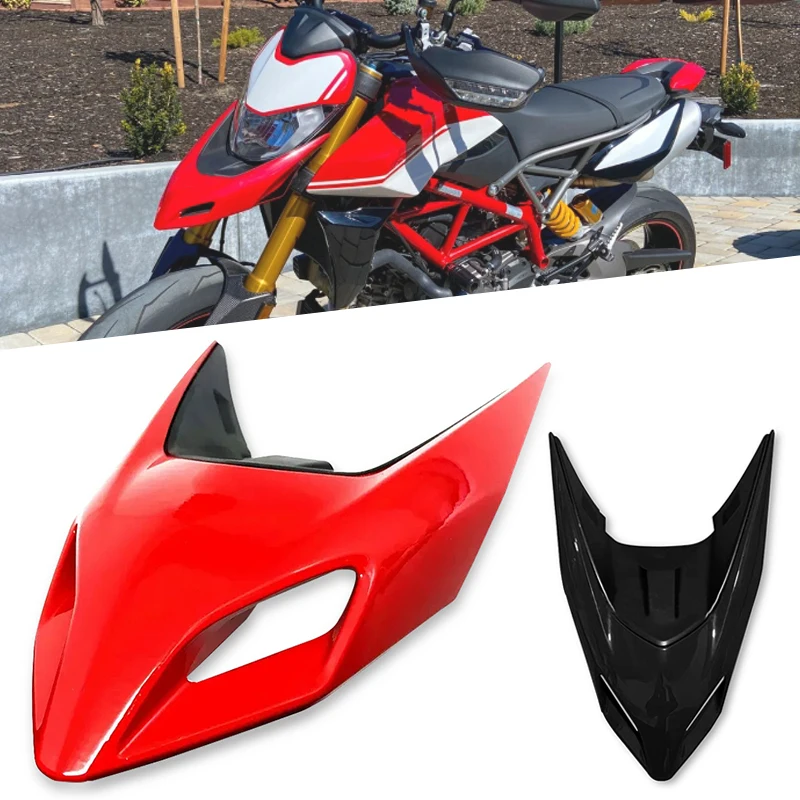 صالح ل Ducati Hypermotard 950 2019 2020 2021 2022 دراجة نارية ألياف الكربون السفلى الجبهة الأنف العلوي لوحة هدية الحماية #1
