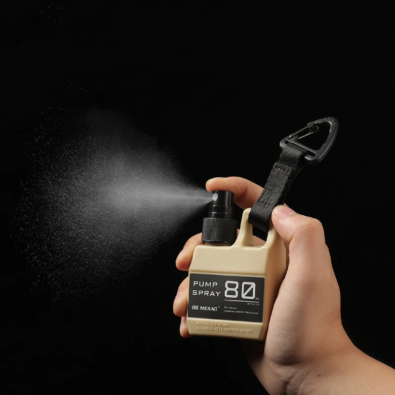 80ML household button type alcohol spray bottle  Press type disinfectant dispensing bottle  Portable plastic kettle for travel