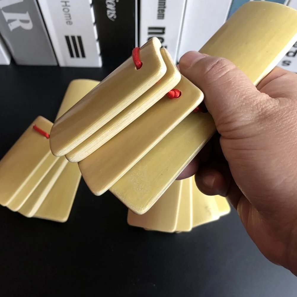 

8Pcs Traditional Kuaiban Bamboo Instruments Professional Penetration Rhythm Durable Safe Stage Performances Allegro Clapper