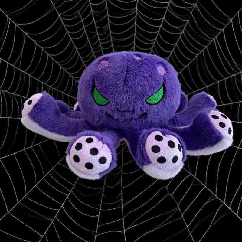 حيوان محشو على شكل أخطبوط الهالوين الرائع، لعبة قطيفة ناعمة مكونة من 8 أرجل، هدية فريدة لعيد الميلاد وحفلات الهالوين، دعامة تنكرية #3