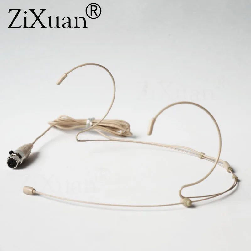 Free Shipping Flesh Color Mini XLR 3 Pins TA3F 3PIN Connector HeadWorn Headset Microphone For AKG Wireless BodyPack Transmitter