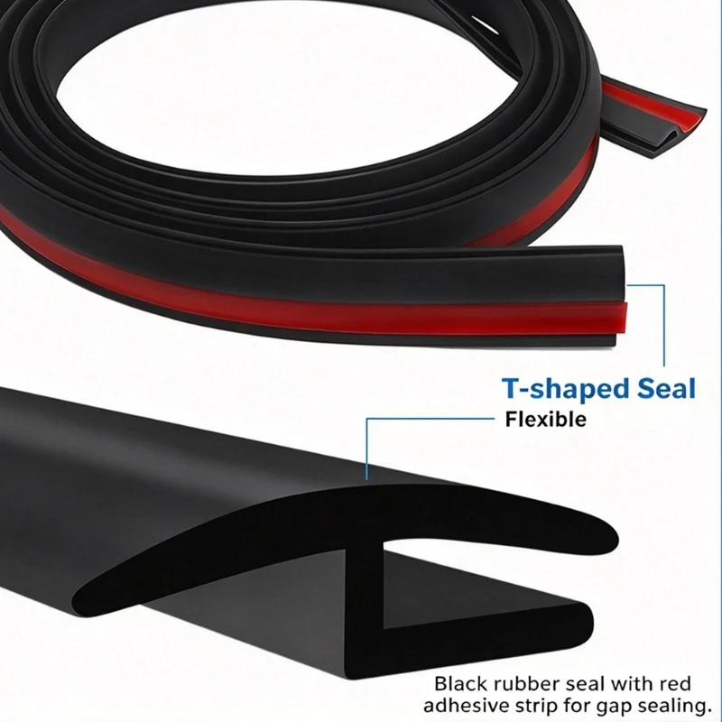 Flexible PVC Car Windshield Seal Strips, H-Section Liner with Removable Adhesive Cover for Automotive Door Glass D7YA