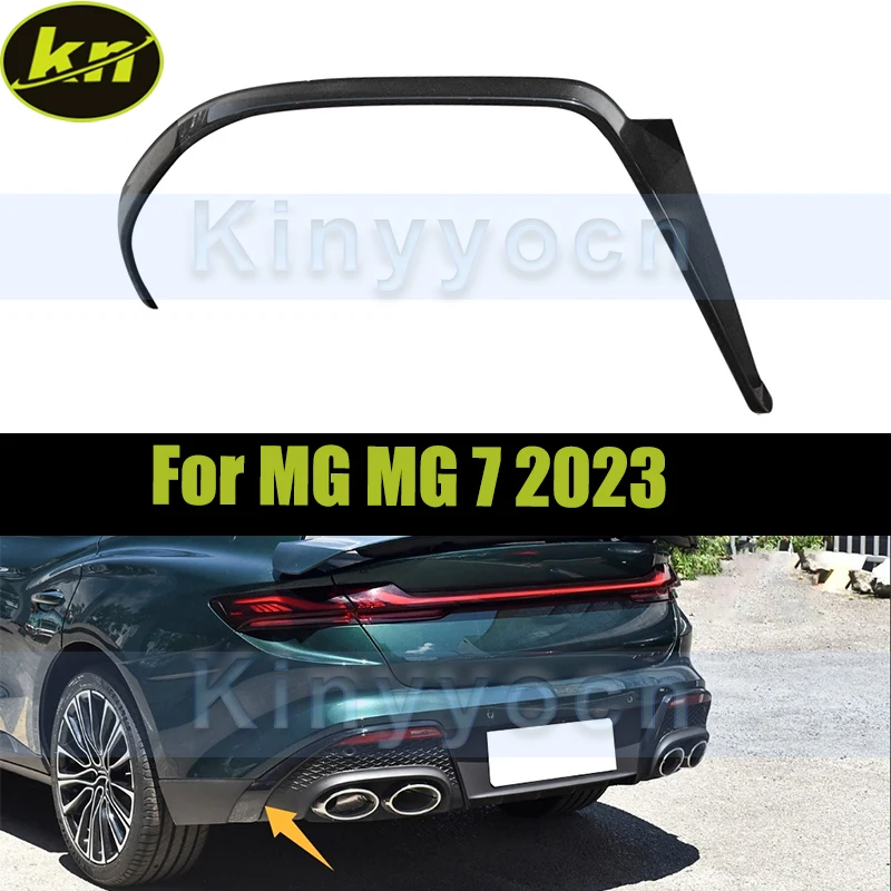 

Gloss Black Car Tail Rear Bumper Reflectors Light Fog Lamp Cover Trim For MG MG 7 2023 Rear Bumper Strip Trim