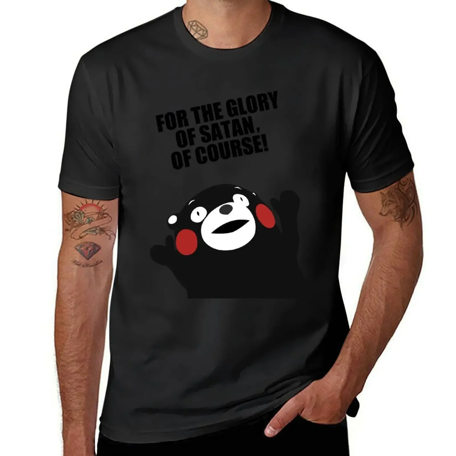 

Satanic Kumamon T-Shirt basketball graphic tees Luxury man graphics plain black t shirts men