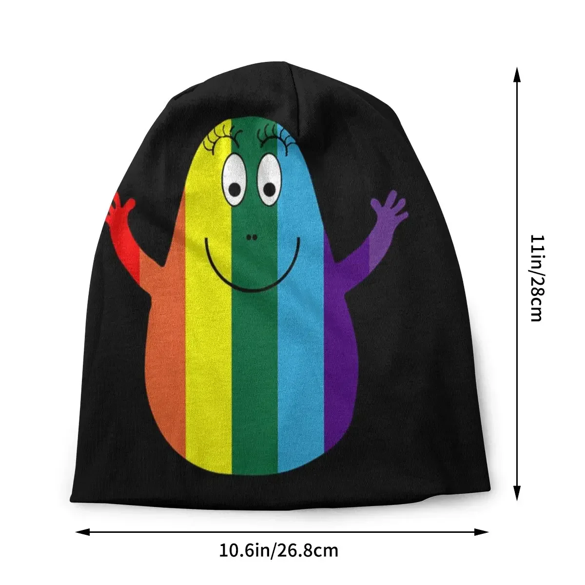 Rainbow Pride Gay Barbapapa Inspired Caps Fashion Ski Skullies Beanies Hats Unisex Adult Warm Dual-use Bonnet Knitting Hats