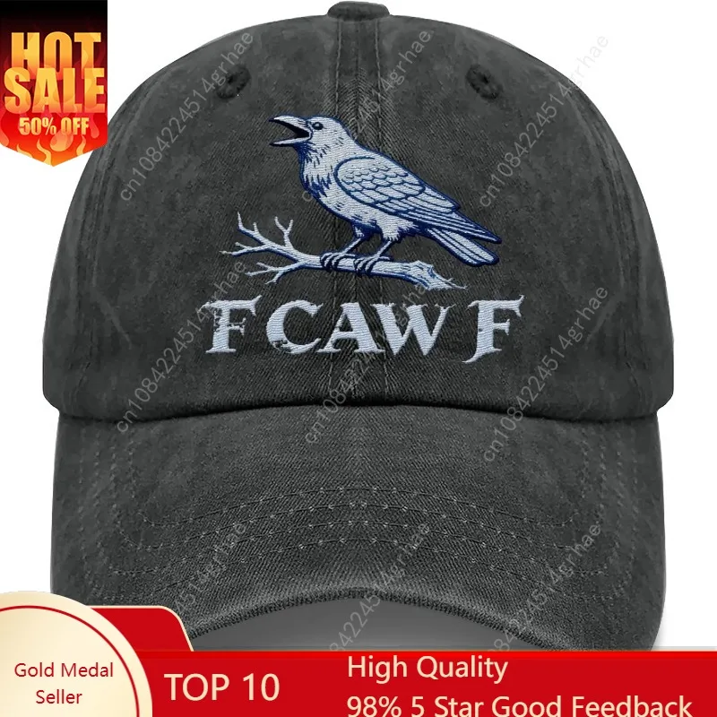 

Funny F-CAW F Crow Embroidered Golf Hat Cool Cap for Grandpa