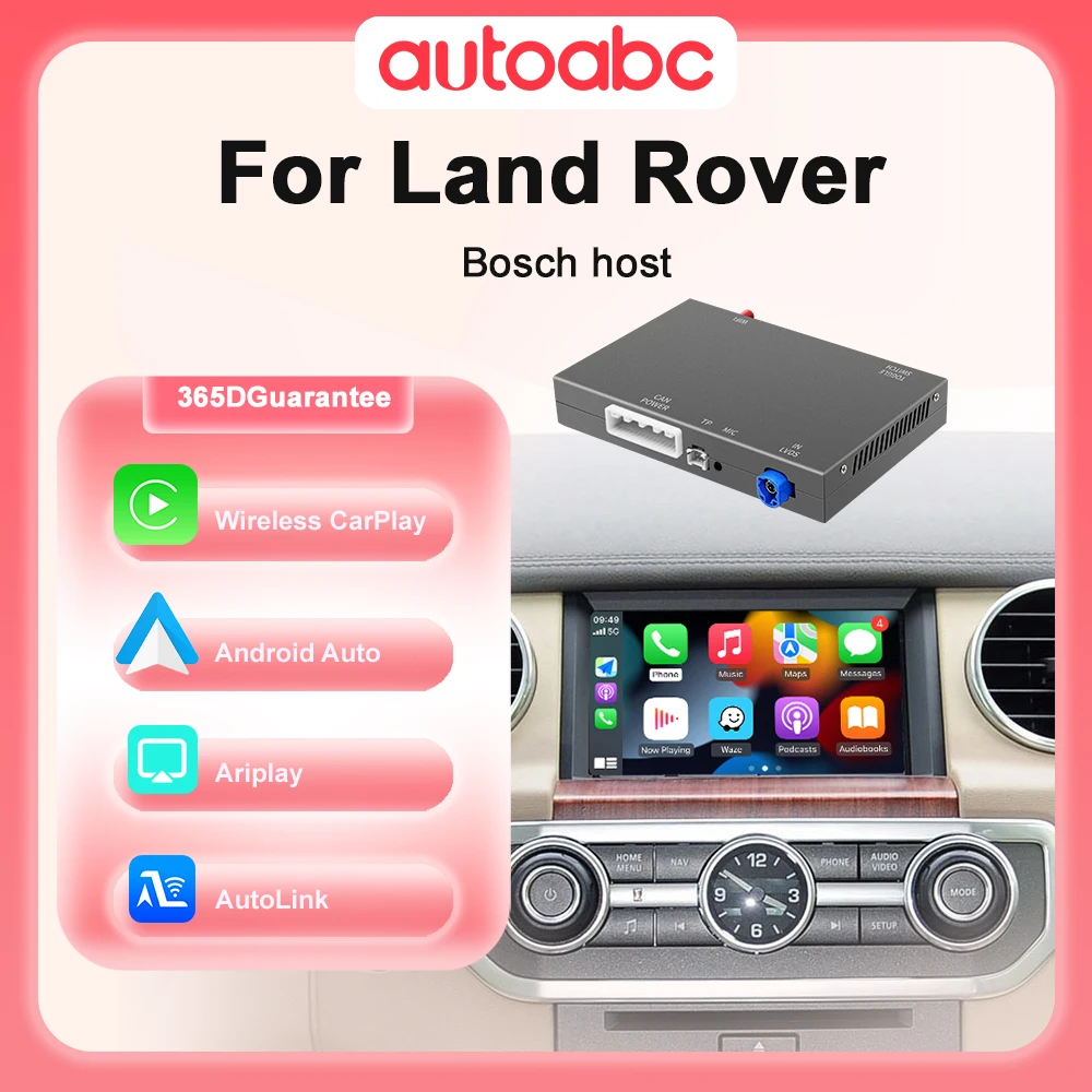 Módulo Inalámbrico Carplay Android Auto para Land Rover Jaguar Range Rover Evoque Discovery 2012-2016, Caja Decodificadora del Sistema Bosch