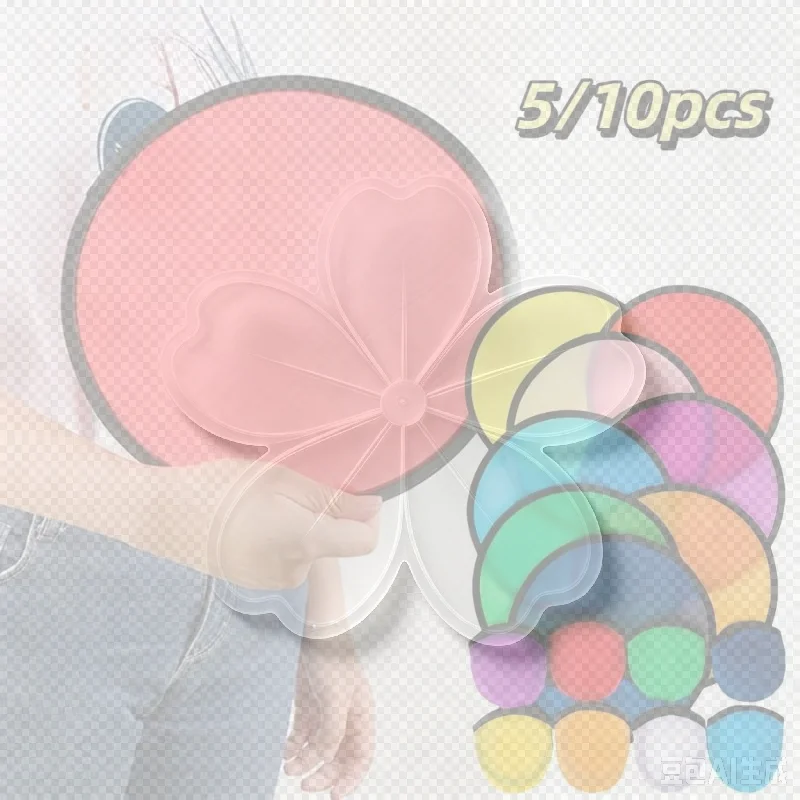 Foldable Mini Handheld Fan 5/10pcs Portable Pocket Fan 2 In 1 Flying Disc for School Student Daily Use Outdoor Summer