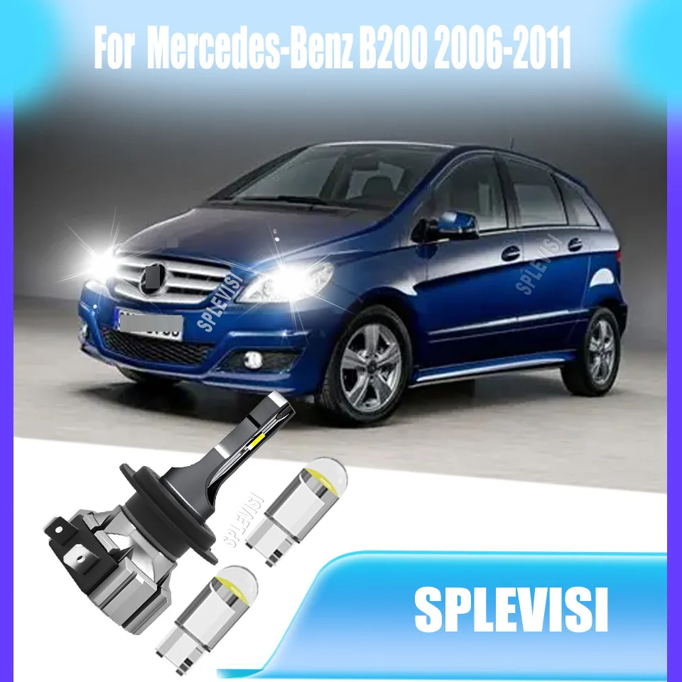 H7 LED Headlight, 7500LM Per Bulb, 1:1 Mini Design Perfect Replace Halogen For Mercedes-Benz B200 2006 2007 2008 2009 2010 2011