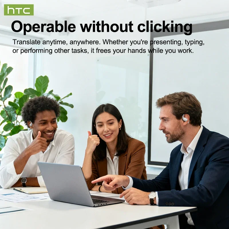 سماعات HTC NE47 بلوتوث V6.0 OWS سماعات رأس لاسلكية رياضية AI ترجمة سماعات أذن مريحة مع شاشة رقمية #4