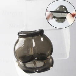 Soft TPE Male Scrotum Bag Ball Stretcher Chastity Cock Cage Sleeve Sack Time Delay Penis Ring Adult Restraint Sex Toys Men Game