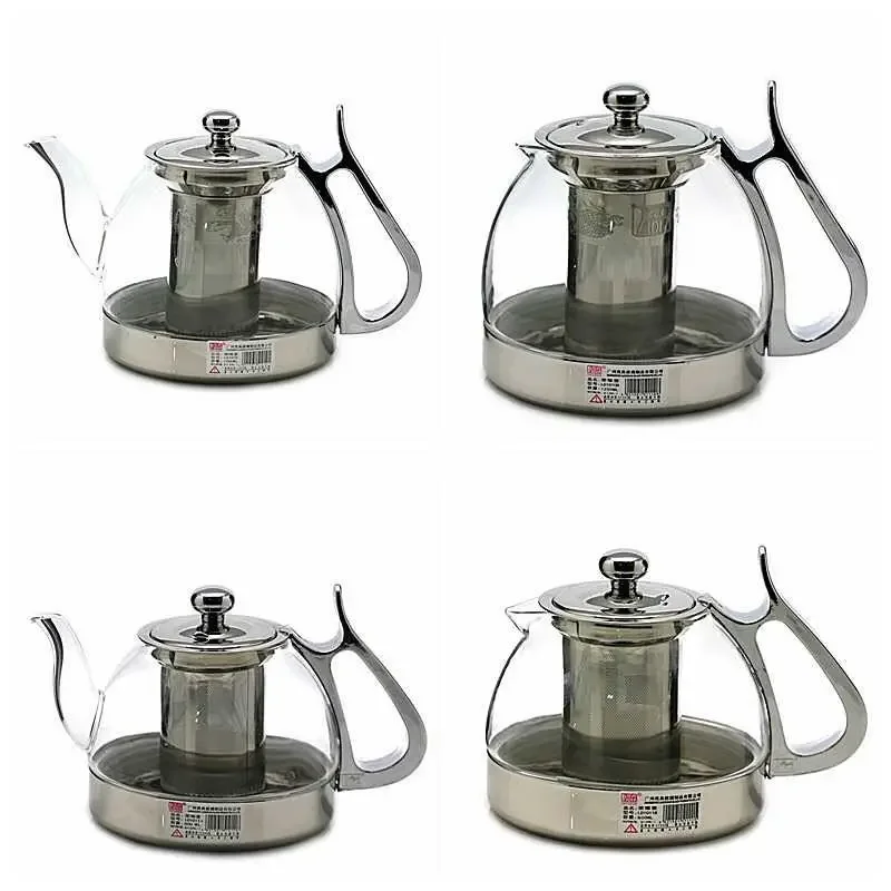 Induction Cooker Special Glass Kettle Boiling Water Teapot Household Teapot Stainless Steel Filter Tea Maker