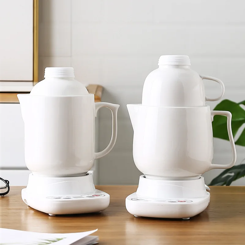 110V Compact Ceramic Slow‑Cooking Vessel, Multi‑Mode Stewing Gadget for Home Porridge & Soup Simmering