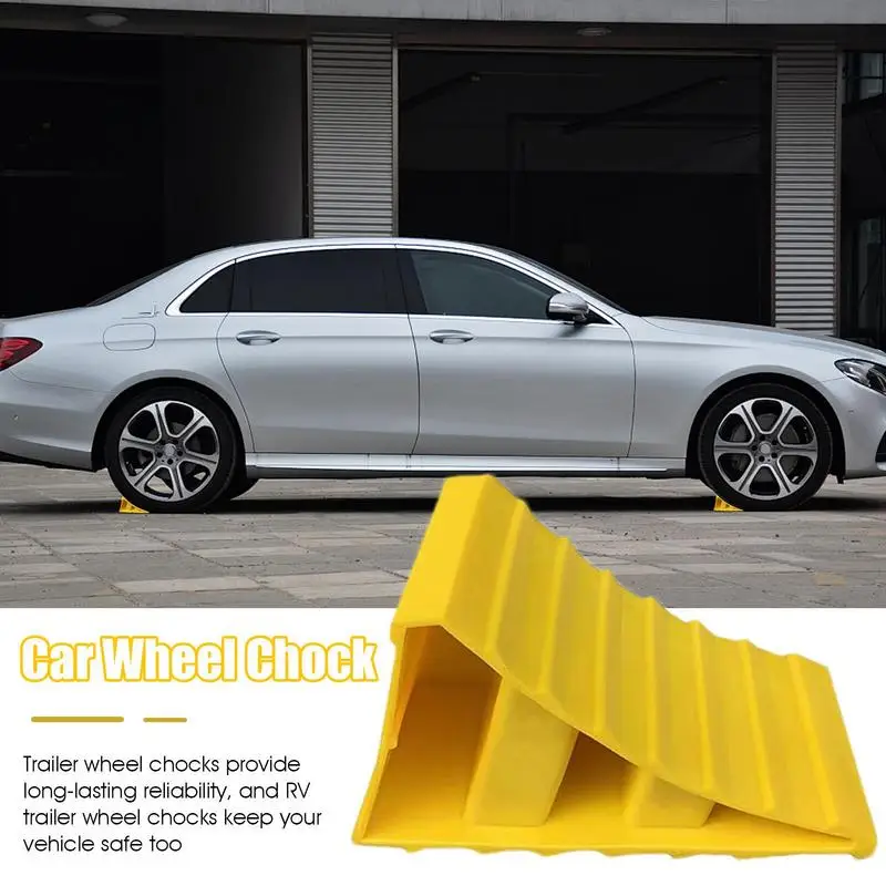 Wheel Chocks For RV Trailer Stable Trailer Chocks Anti-Slip Tire Stopper Wheel Stoppers Portable Chock Blocks For RVs Trailers