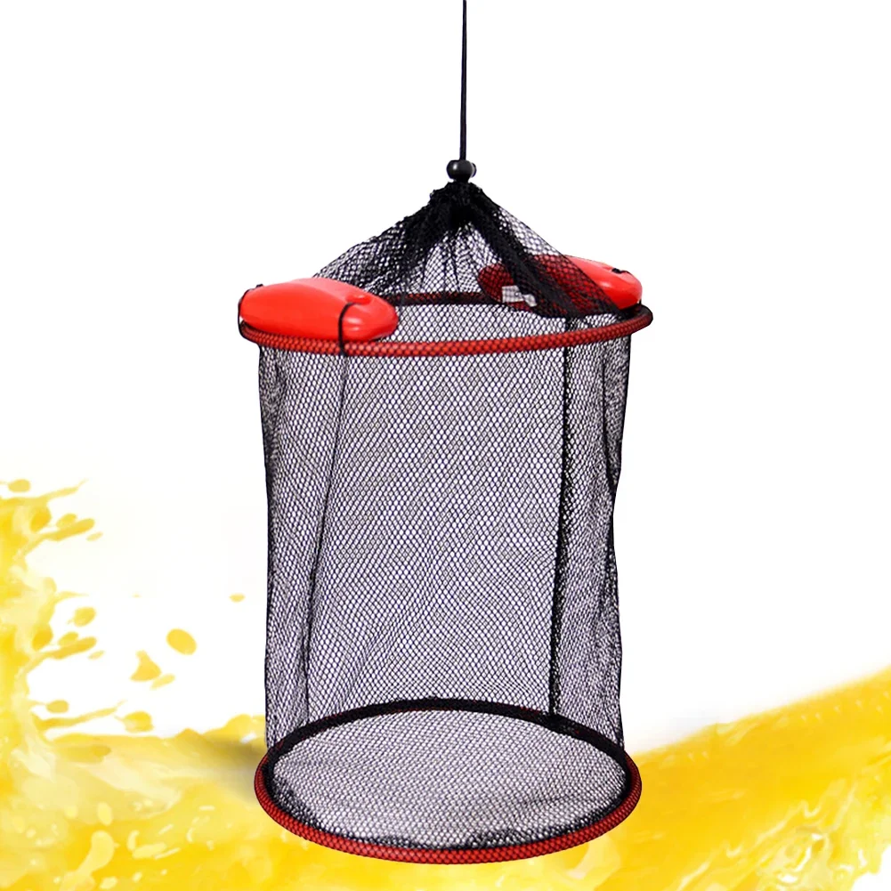 

Foldable Nylon Fishing Bait Cage Quick-Dry Tangle-Resistant Trap For Live Fish Minnows Crustaceans 25-90cm Floating Basket