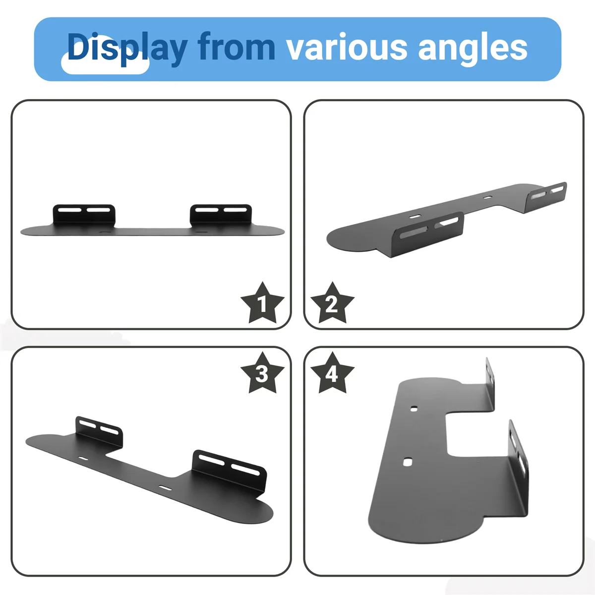 

A12R Wall Mount Bracket for Sonos Beam Soundbar Brackets Compatible with for Sonos Beam Gen1 & Gen2 Sound Bar Mounts Bracket