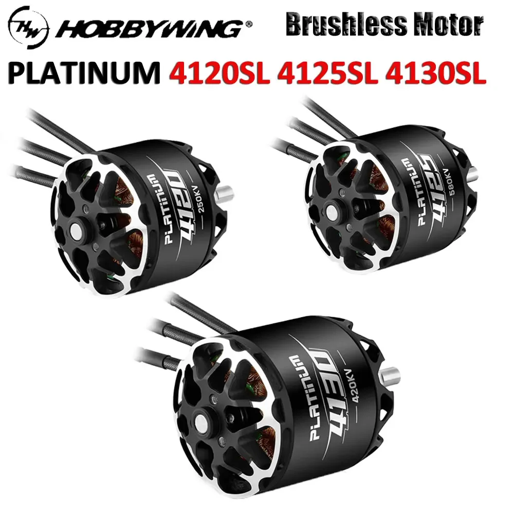 SkyDElHobbywing Platinum 4120 4125 4130 Fixed Wing Brushless Motor 6-12S Lipo High Efficiency Strong Performance For Rc Model Pa