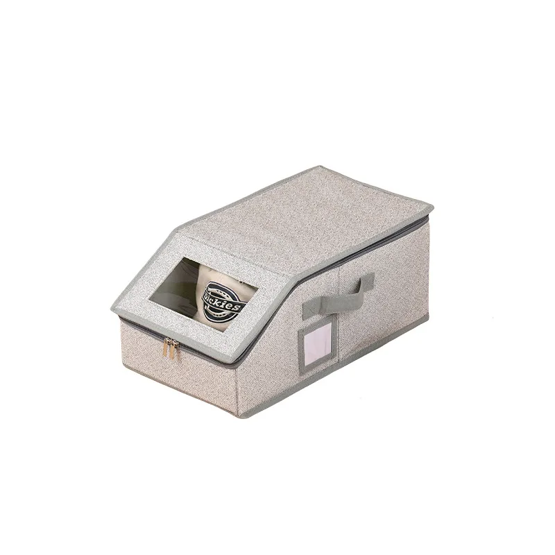 Hat Storage Artifact Baseball Cap Dust-proof Zipper Storage Box Thickened Large-capacity Visual Foldable Storage