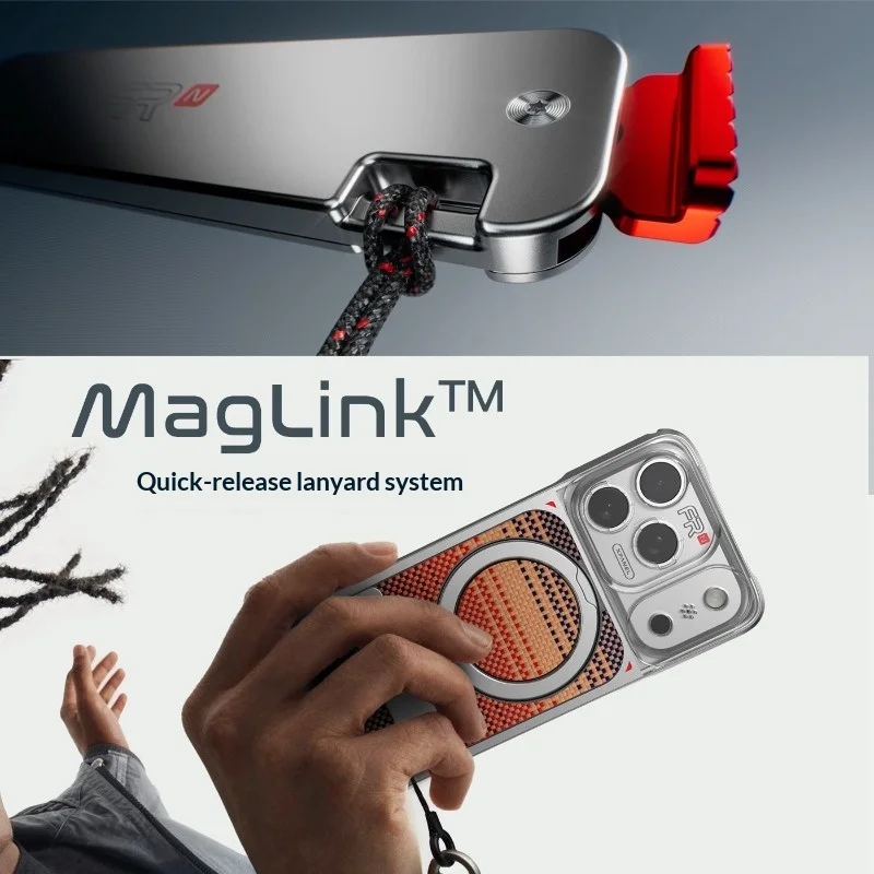 

CNC Aluminum & Kevlar Modular Phone Case for IPhone 17, 67mm Filter T-Mount Lens, Cold Shoe Future Retro Fotorgear