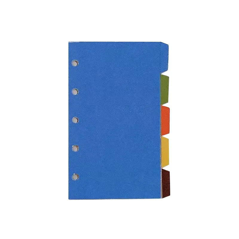 4Sheets/Lot M5 5-Hole Notebook Binder Loose-Leaf Seperator Divider File For Index Page Classified Lables For School Office