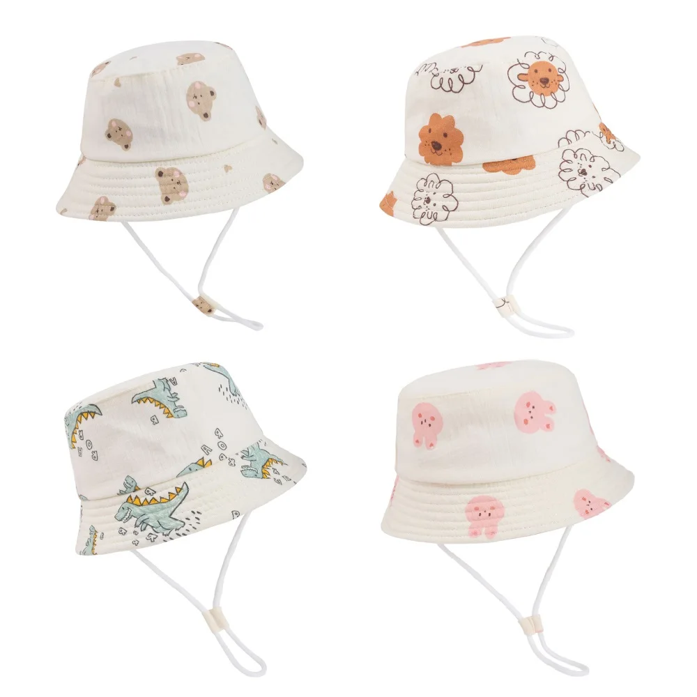 

Panama Summer Cotton Yarn Breathable Baby Hat for Boys Girls Beach Kids Fisherman's Hat Toddler Sun Cap Baby UV Protection Cap
