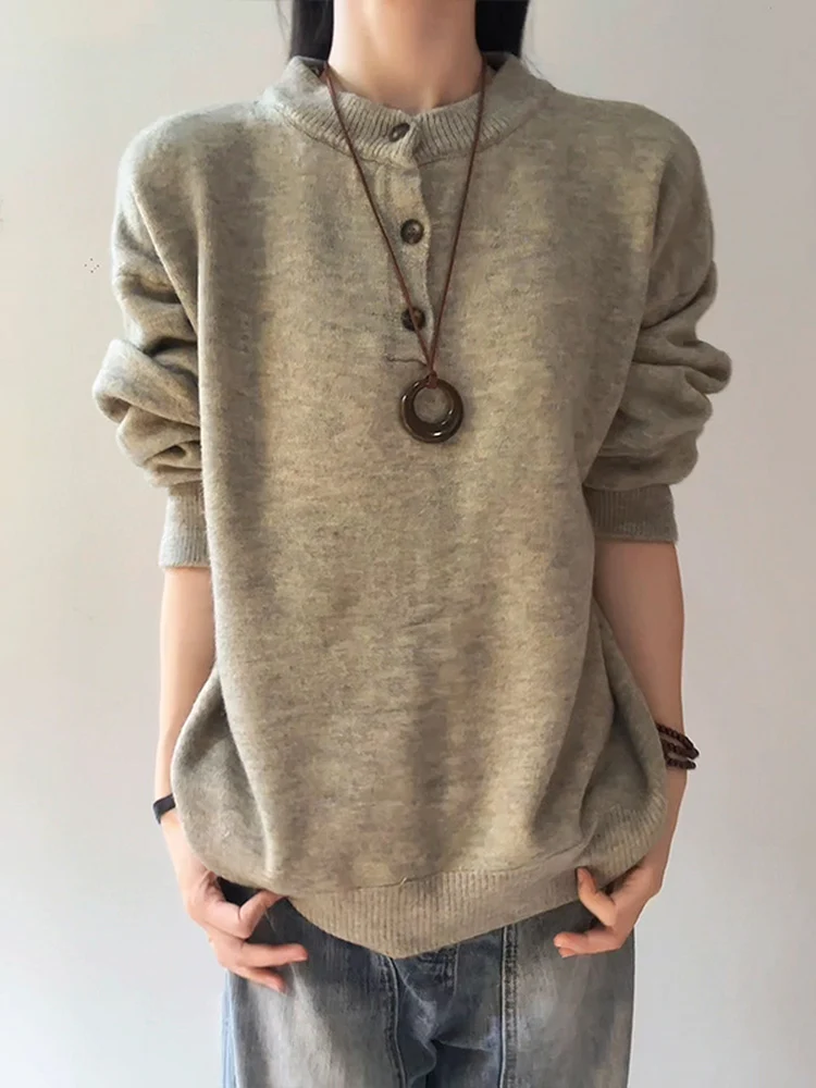 

Cleanfit Henry Collar Knitwear Men's Lazy Sle Inner Wear American Sle Overhead Heavy Base irt Jaet Soft Comfortable