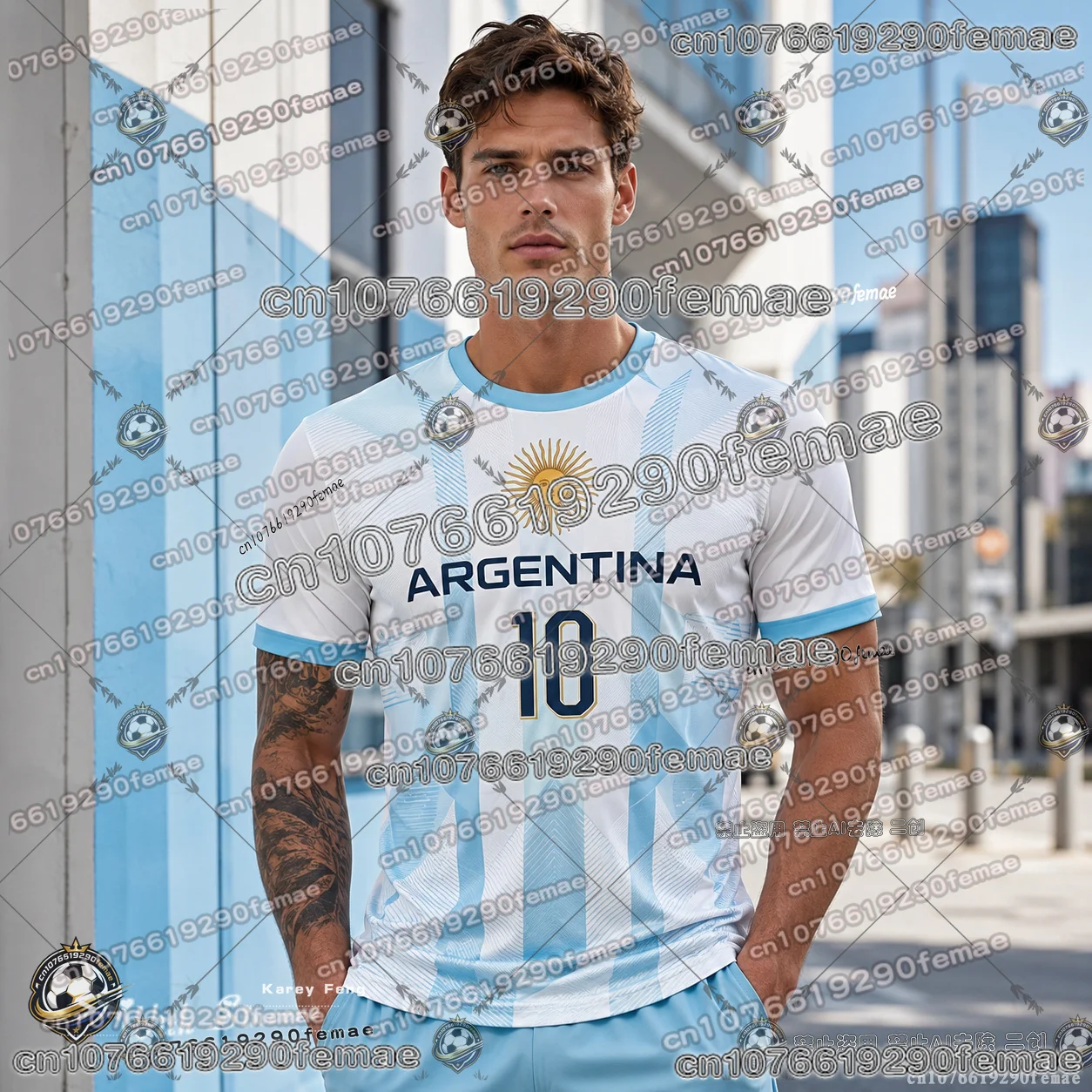 2026 Summer Hot Sale Argentina Football Fan Shirt Premium Quality Daily Street Casual Comfortable Trendy T Shirt Kids Adults