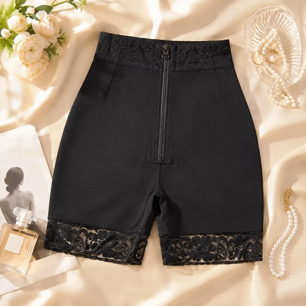 

High Waist Body Shapers Postpartum Seamless Tummy Control Underwear Butt Lifter Zipper Front Compression Shorts Hourglass Figure