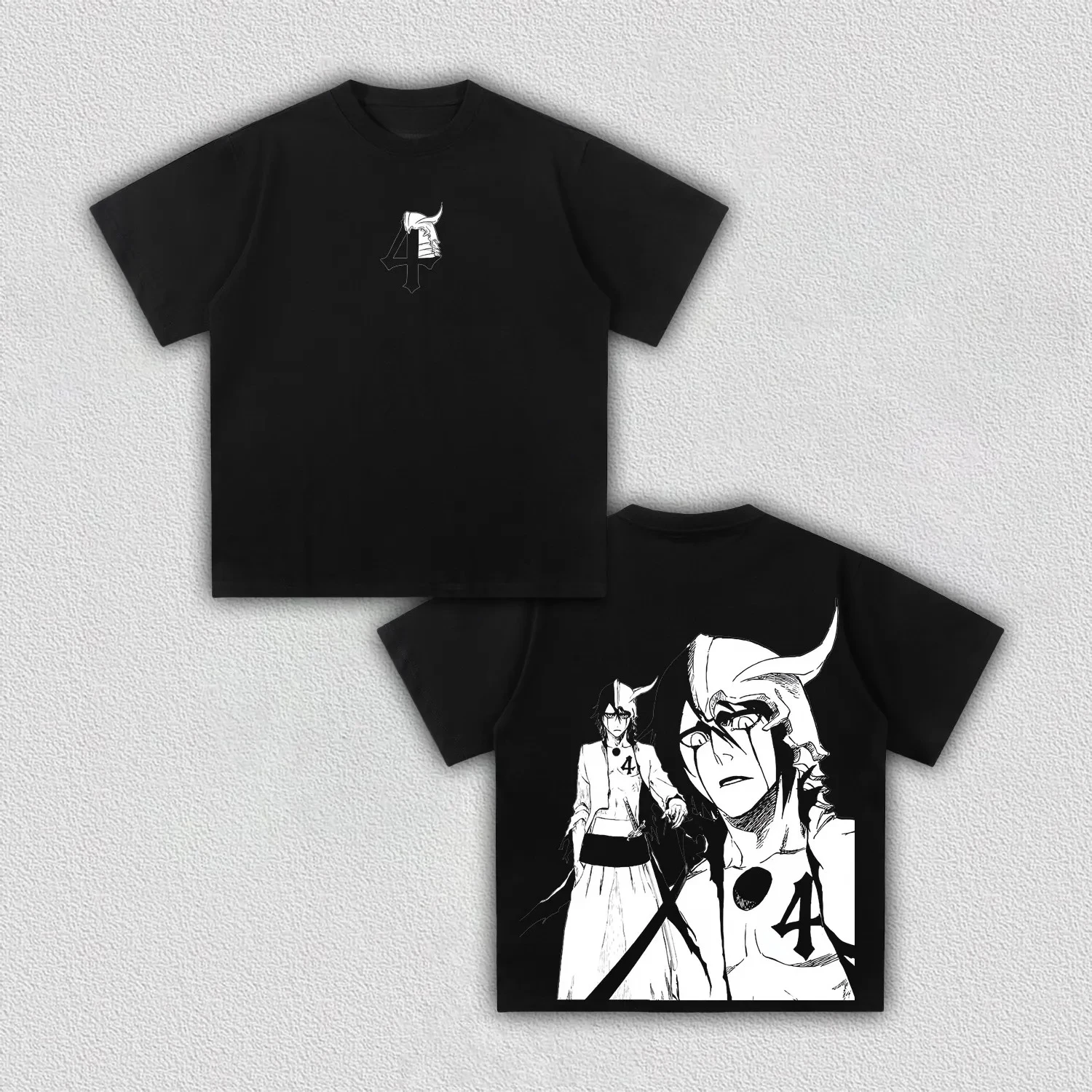BLEACH Espada '4' Anime Printing T-shirt Men's Clothing Women's 2026 Summer New High Quality Cotton Short-sleeved T Shirt