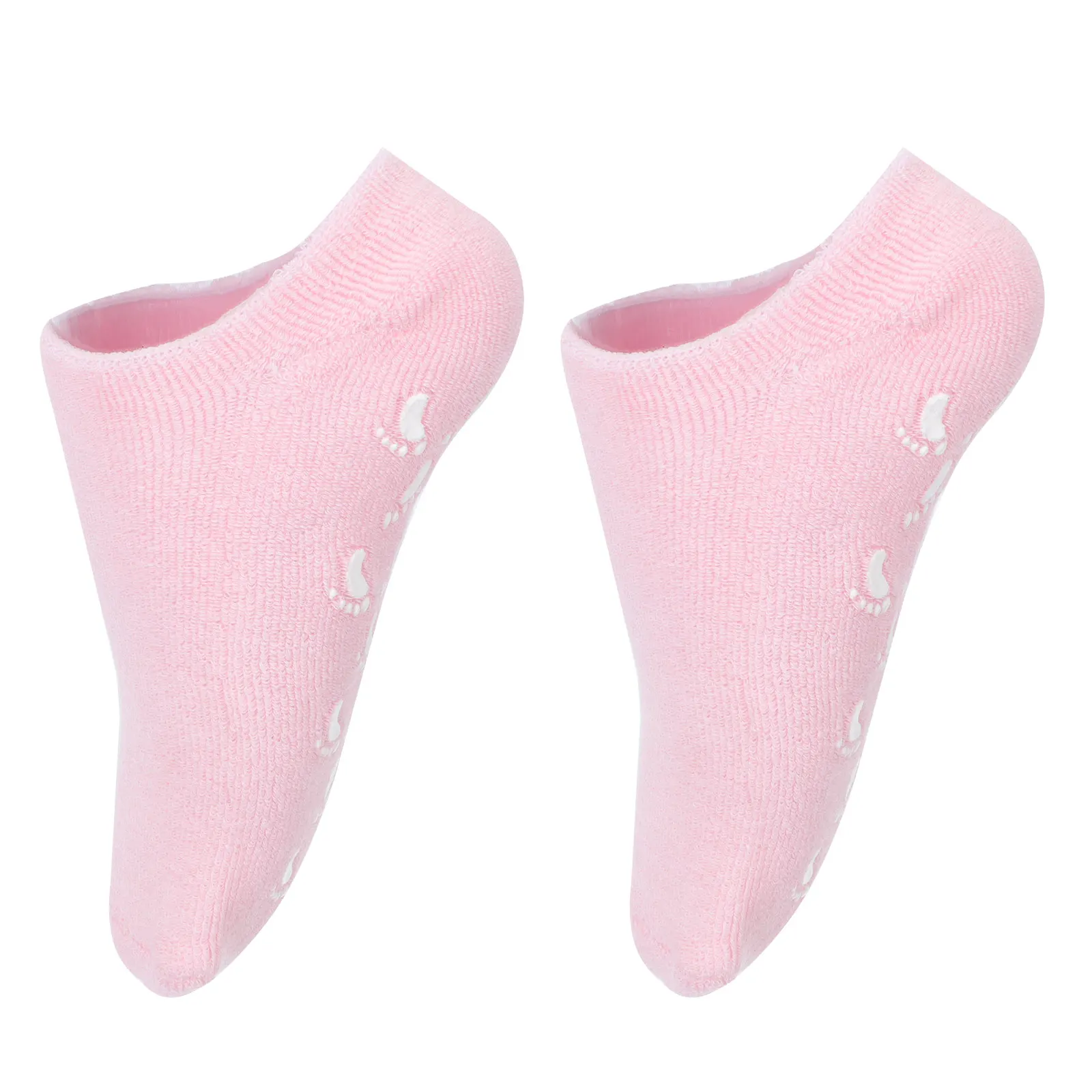 

Exfoliating Foot Socks Pink Cotton Yarn Gel Inner Moisturizing Spa Foot Care Tools Anti Cracked Heel Skin Softening Gloves Women