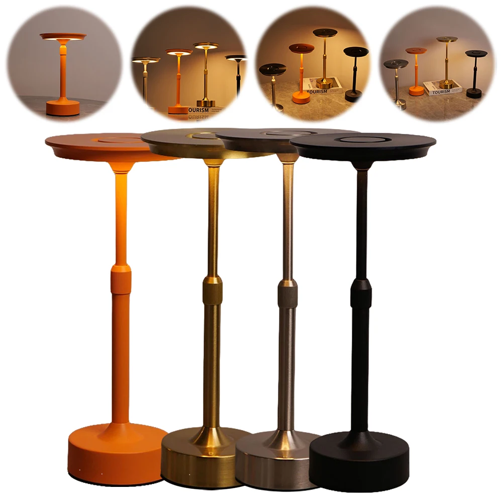 

Cordless Table Lamp Rechargeable Touch Night Light Height Adjustable Bedside Lamp Dimmable Reading Lamp for Bedroom Living Room