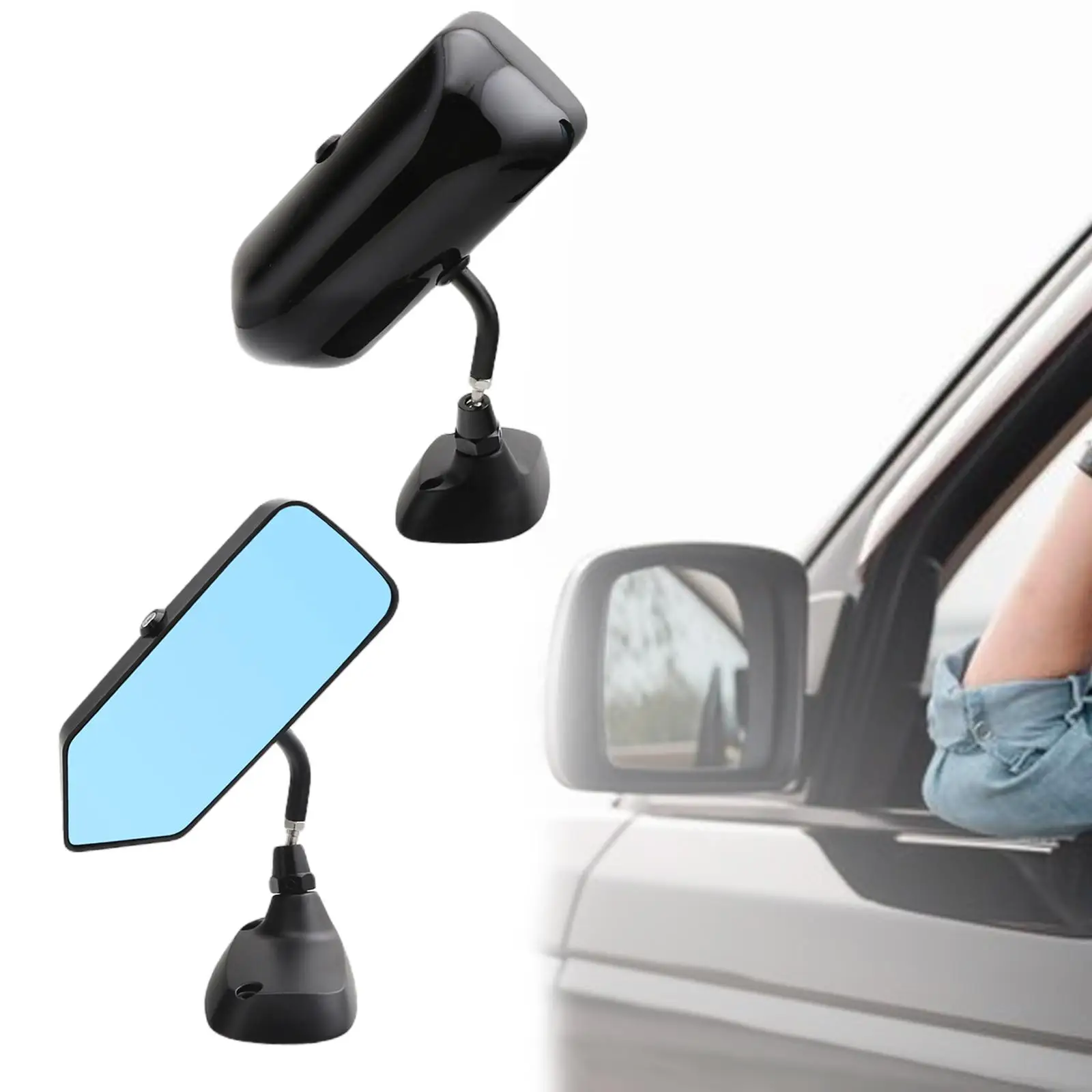 

2 Pieces Rearview Mirror with Blue Mirrors Replacement Waterproof Side Rearview for Cars Auto Truck SUV
