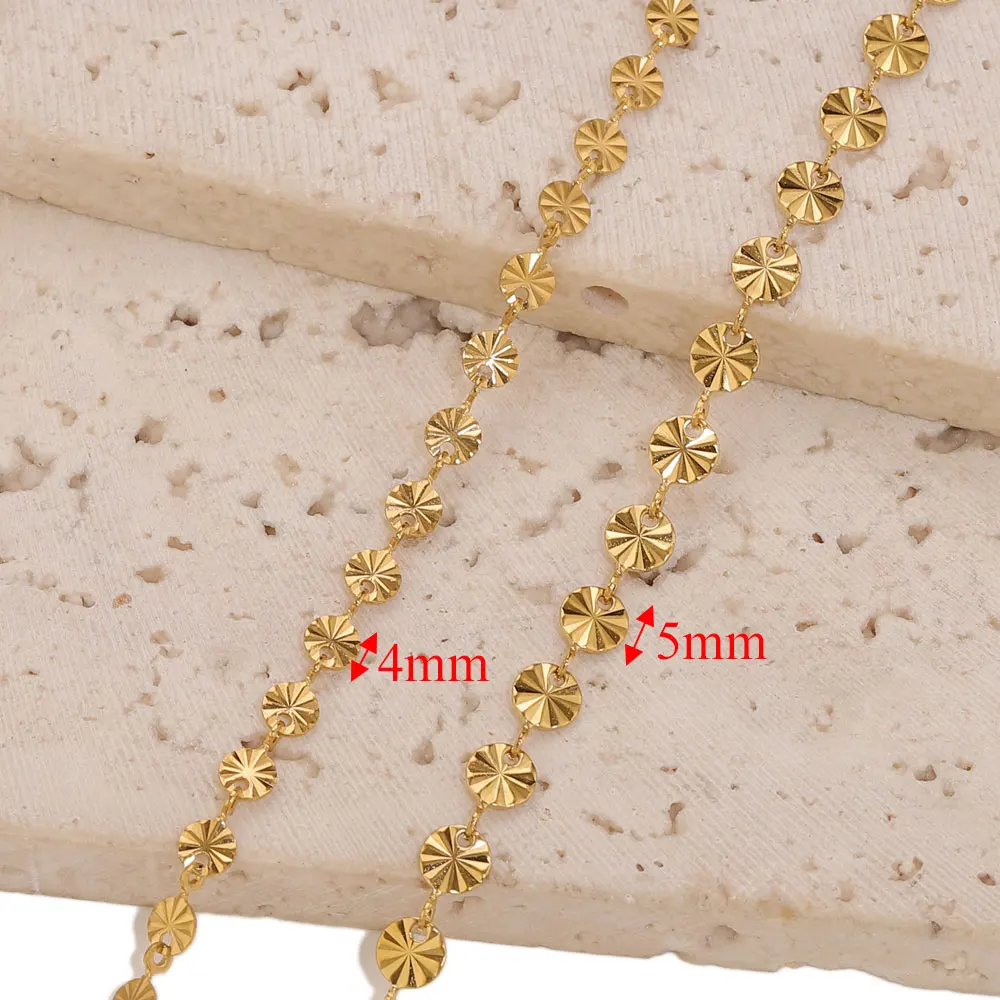 1 Meter Edelstahl-Prägekette für Schmuckherstellung, DIY-Armband, Halskette, Gliederketten, Schmuck, handgefertigte Zubehörteile, Großpackung – Detail 2