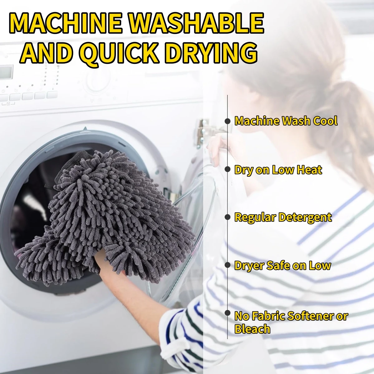 Double-sided Motorcycle Care Cleaning Gloves Cleaning Cloth Towel Microfiber Washable Car Washing Gloves Washing Accessories image 6