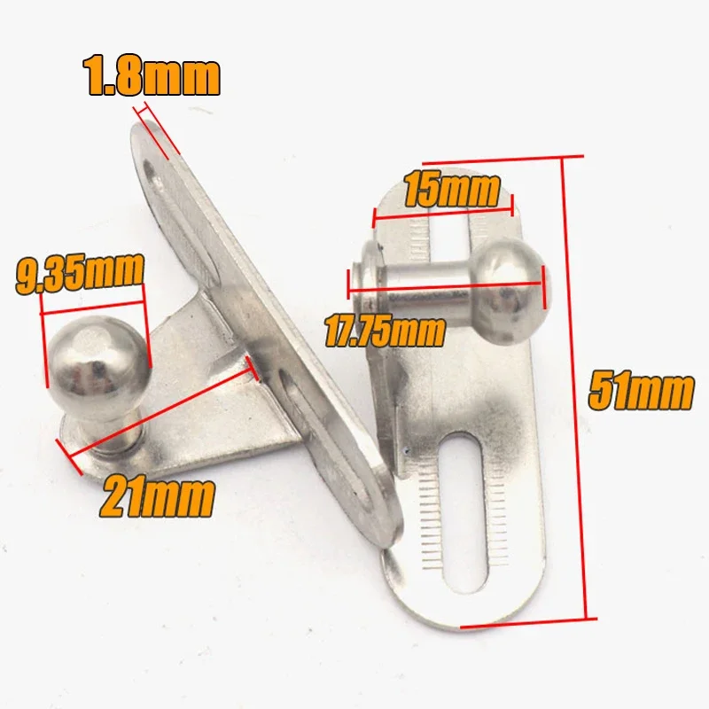Car M6 M8 Boot Bonnet Gas Strut End Fitting Ball Pin Joint Valve Spring Holders Front Rear Lift Support Rod Car Accessories X2