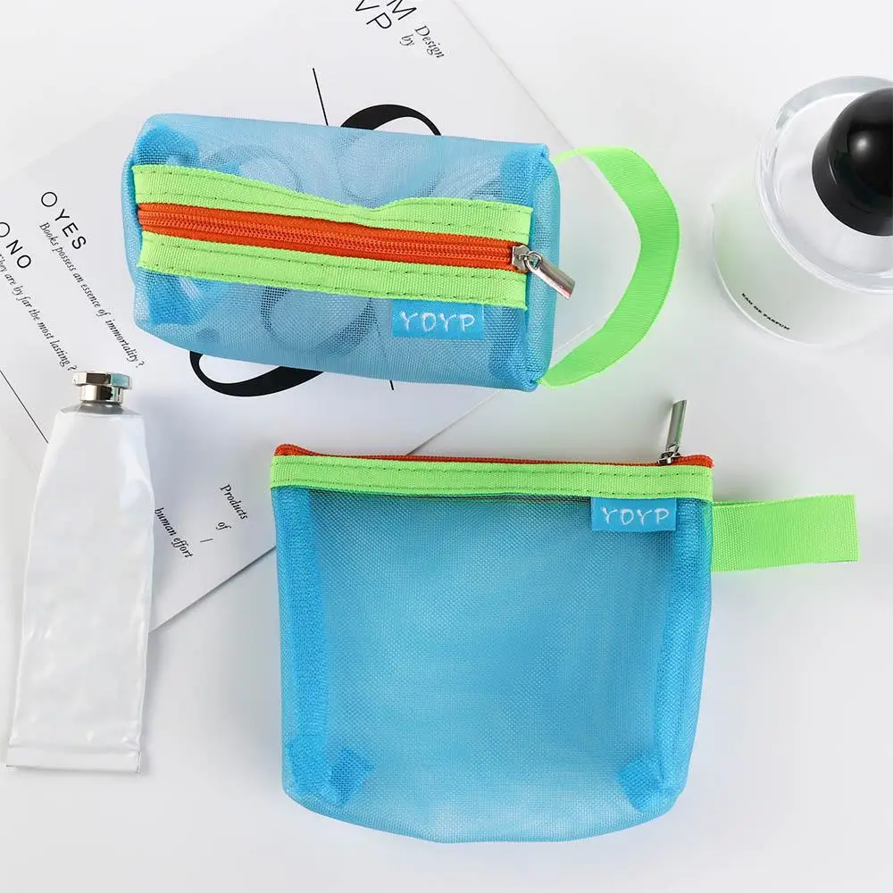 

ID Credit Card Holder Mesh Storage Bag Zipper Pouch Lipstick Bags Small Coin Purse Travel Organizer Lipstick Bag Cosmetic Bag