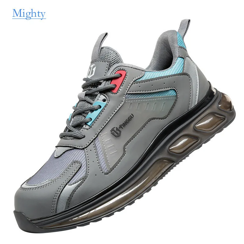 

2024 Steel Mens Shoes Casual Male Labor Protection Anti-smash Anti-puncture Anti-slip Anti-odor Site Safety Work Men Sneakers