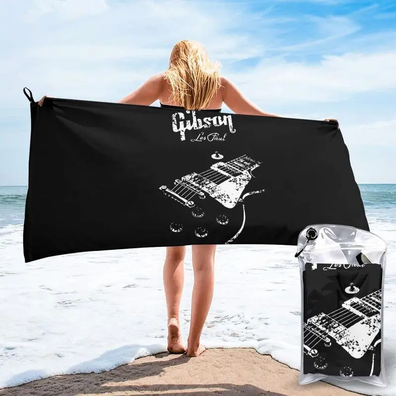 Gibson Les Paul Body Guitar Rock Blues Metal Jazz Music Dmn Quick dry Towel Surf Portable Beach Blanket