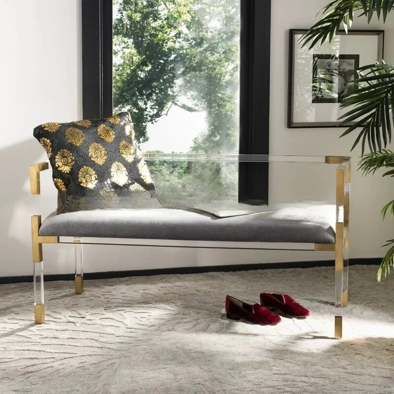 Factory direct sales, transparent acrylic bench, bench, entrance , shoe change stool, sofa , bedroom, bedside