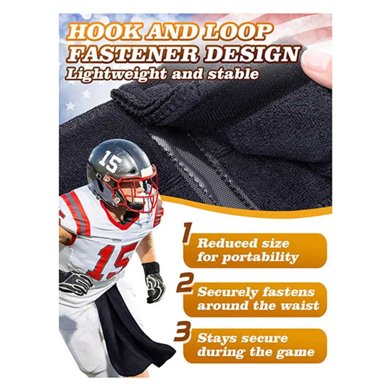 ผ้าเช็ดตัวฟุตบอล ABHQ-4Pcs ผ้าเช็ดตัวฟุตบอลควอเตอร์แบ็คที่มีคุณสมบัติการดูดซับสูง ผ้าเช็ดมือซอฟต์บอลเนื้อนุ่มสำหรับผู้ขว้างกีฬากอล์ฟ