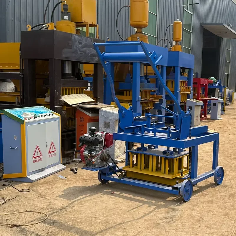 QMY4-45 Mobile Laying Hollow Block Machine 400x200x200 Cement Concrete Brick Making Machine Low Investment