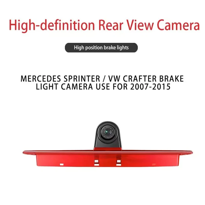 1080P Waterproof Car Brake Light Rear View Reverse Camera For Mercedes-Benz Sprinter VW Crafter Van 2007-2018