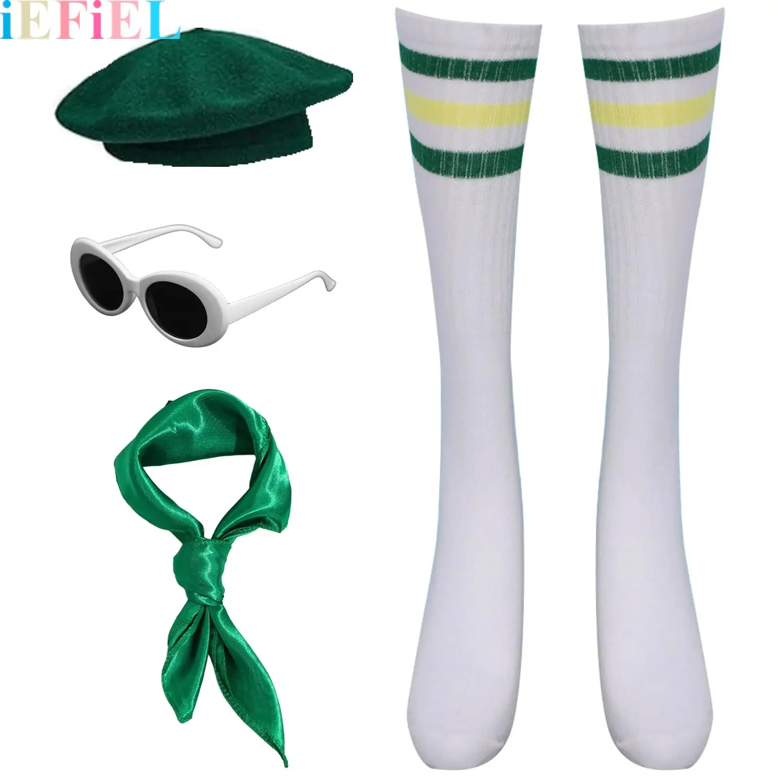 

Halloween Dress Up Set Costume Accessories Including Hat Sunglasses Kerchief Etc Party Costumes Dress Up Supplies for Adults